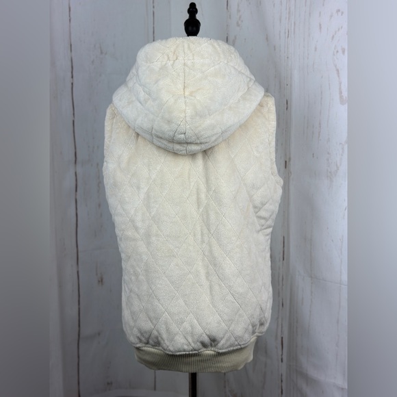 Mod-o-doc Warm Vest Hooded Women's Size 2 Beige With Zipper - Picture 5 of 7
